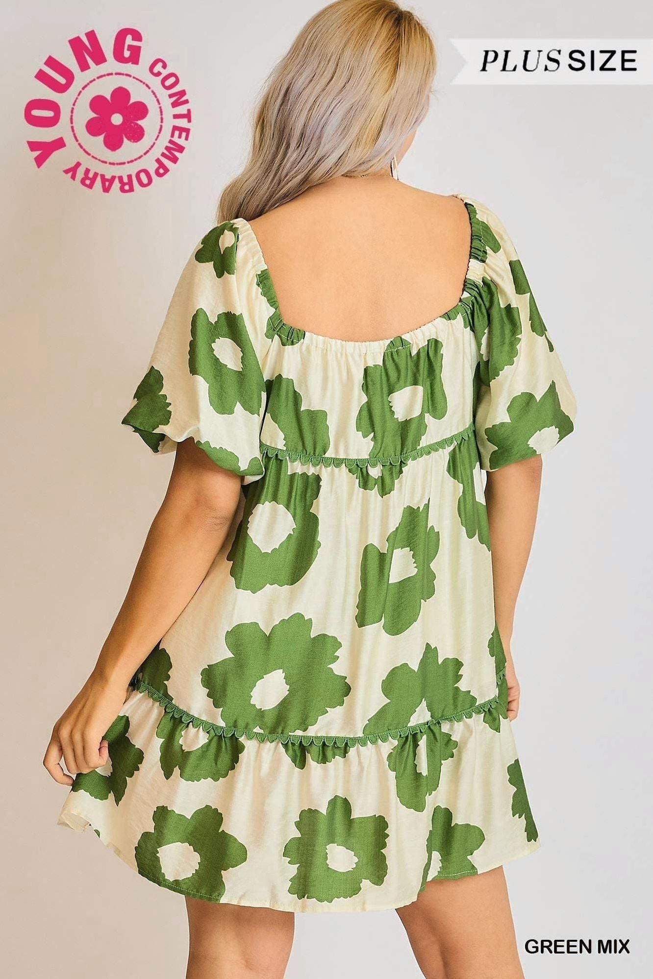 Flower Print Off-Shoulder Mini Dress by Umgee