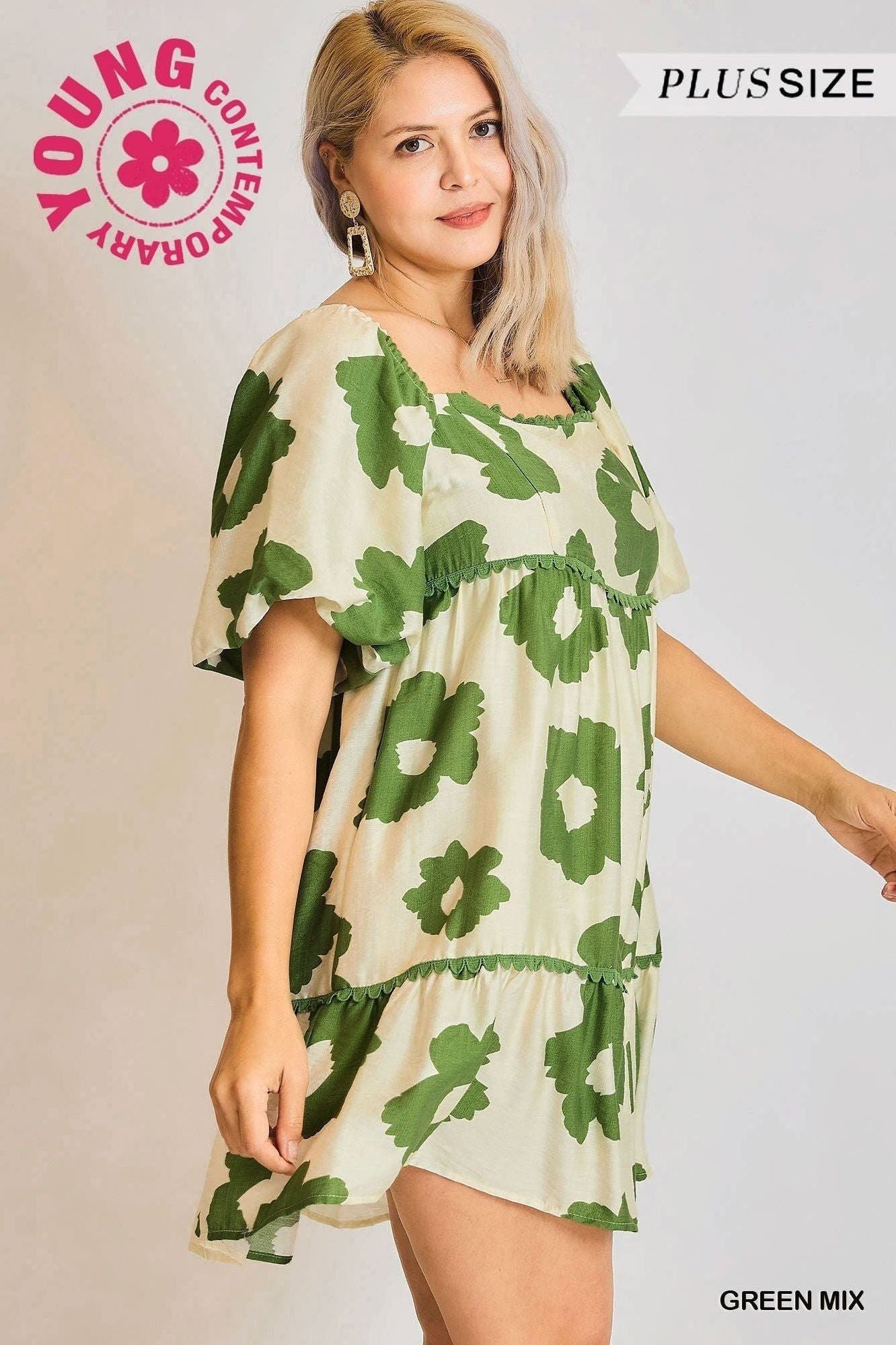 Flower Print Off-Shoulder Mini Dress by Umgee