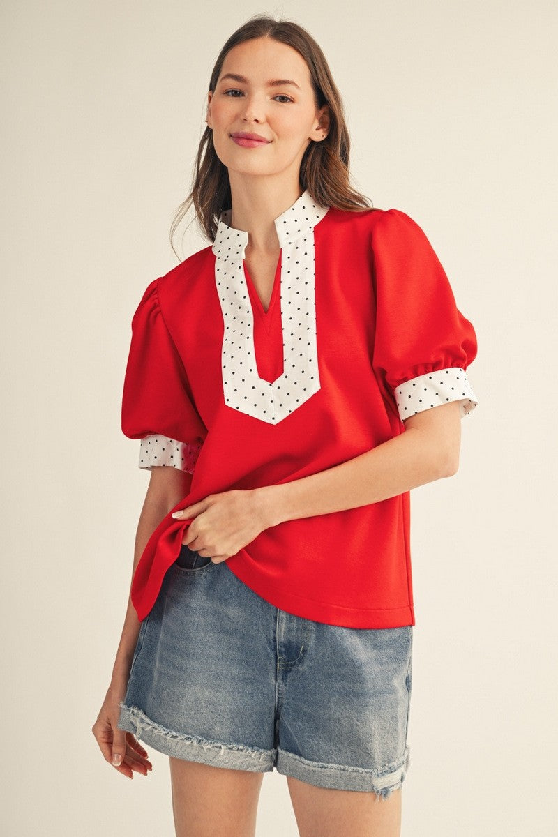 Sweet Talk Polka Dot Blouse By Jodifl