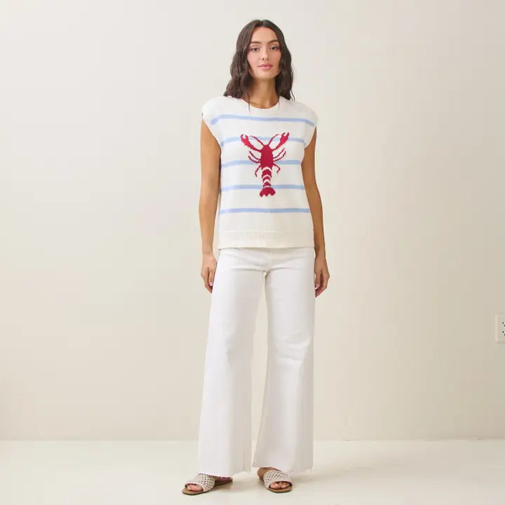 Coastal Catch Lobster Sweater Vest By Abel