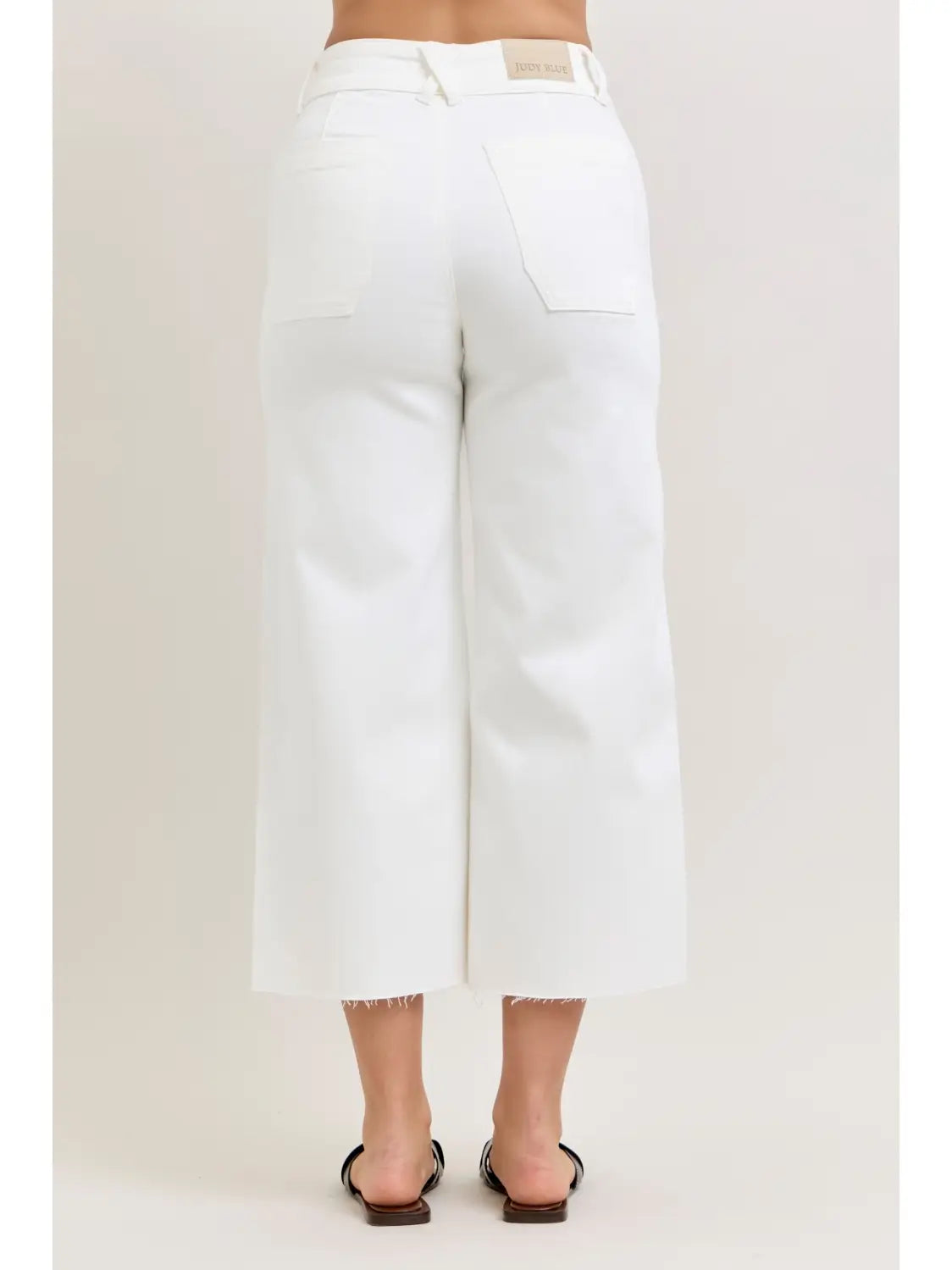 Judy Blue Wide Crop Front Patch Jeans 881077