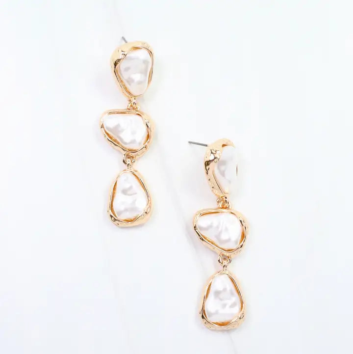 Clara Baroque Pearl Dangle Earring By Coraline Hill