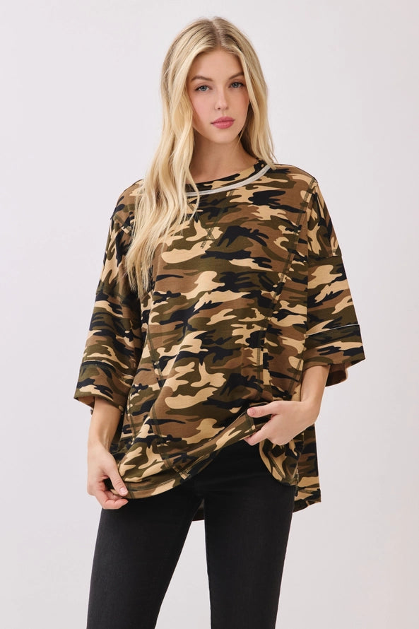 Casual Crush Camo Tee By Sewn And Seen