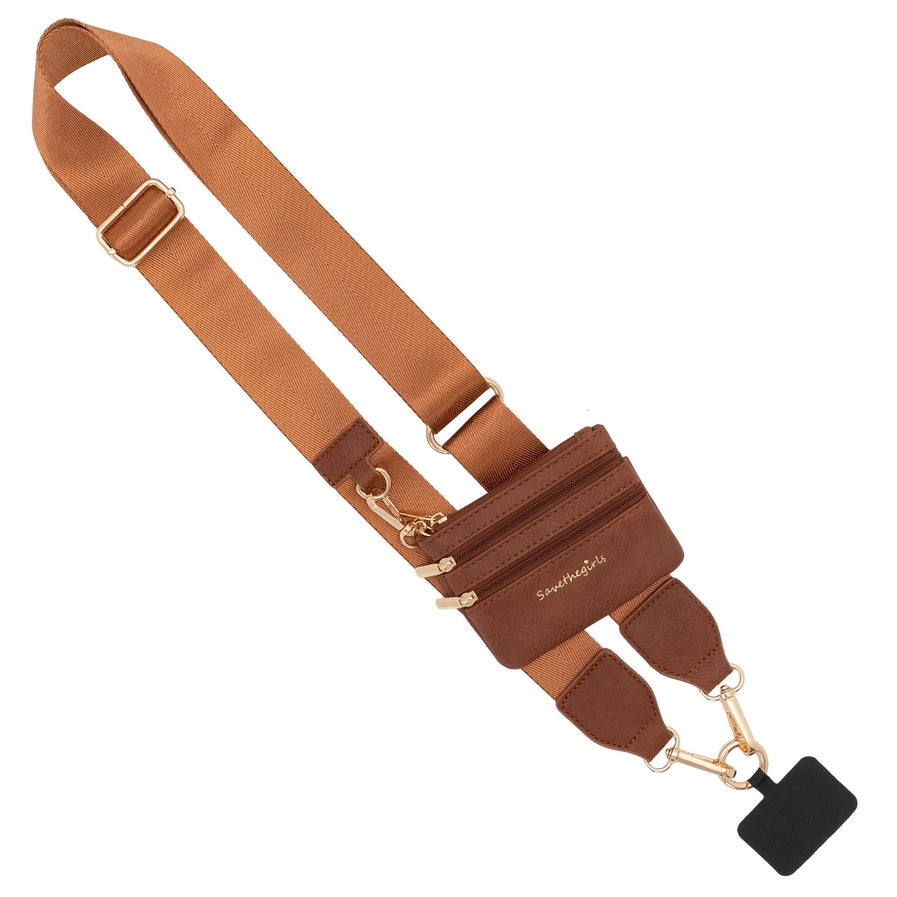 Save The Girls -Clip & Go Crossbody Strap with Zipper Pouch