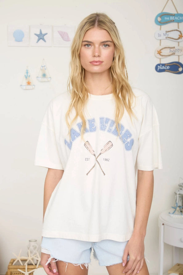Lake Vibes Short Sleeve Graphic T-Shirt By J.O.A