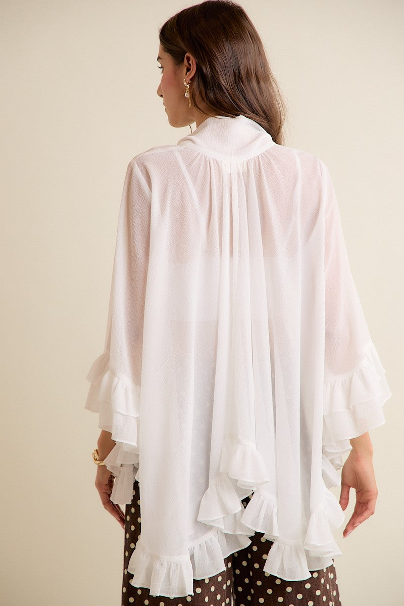 Whispering Elegance Bow Tie Blouse By So Me