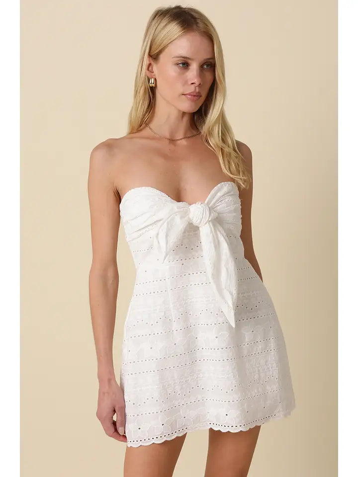 Tied With Love Strapless Mini Dress