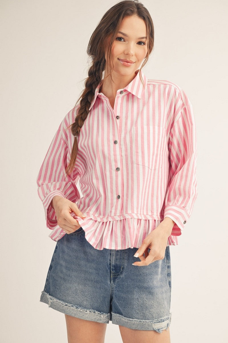 Fresh Start Stripe Top By Jodifl