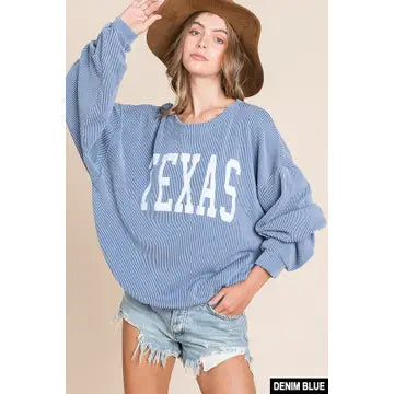 Texas Long Sleeve Sweatshirt by Bucketlist teal