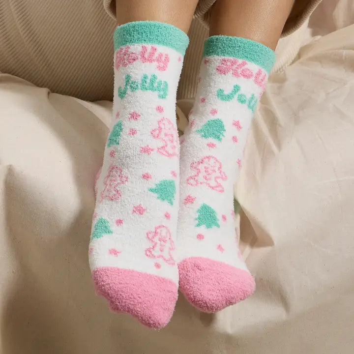 Falala Christmas Fuzzy Socks Assorted Pack of 4 For Christmas