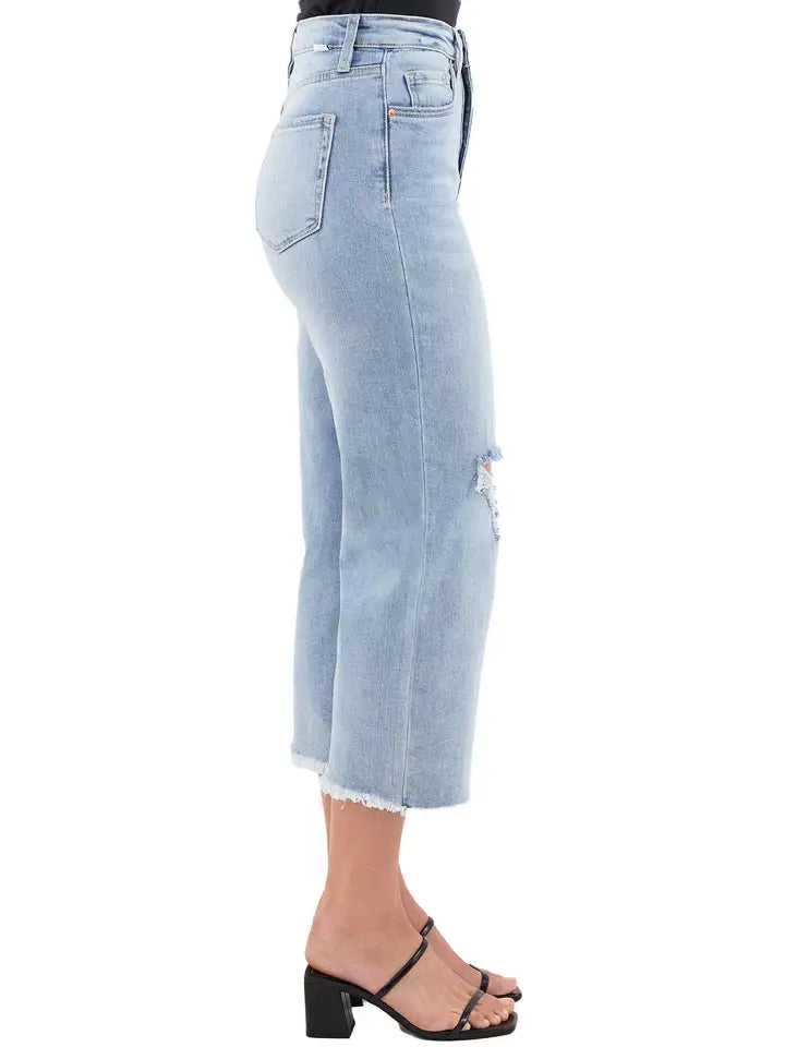 Chloe High Rise Distressed Crop Jeans By RMF