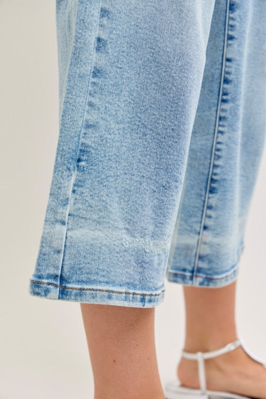 881106 Easy Street Wide Leg Crop Jeans by Judy Blue