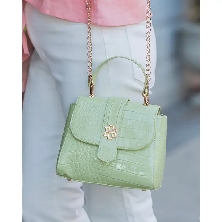 Tucker Handbag Lime By Caroline Hill