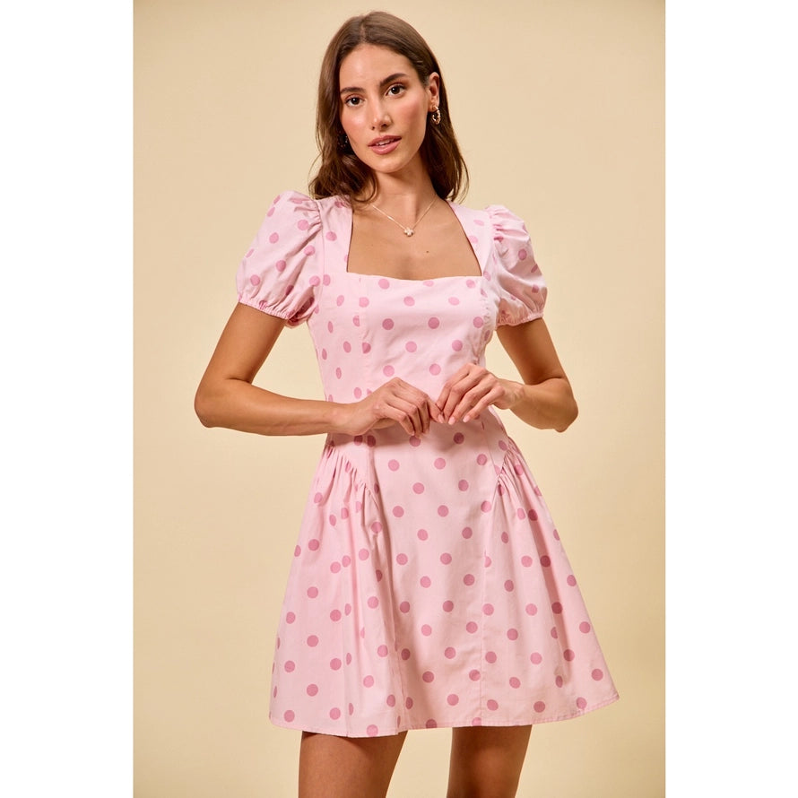 Pink Sugar Polka Dot Mini Dress By So Me