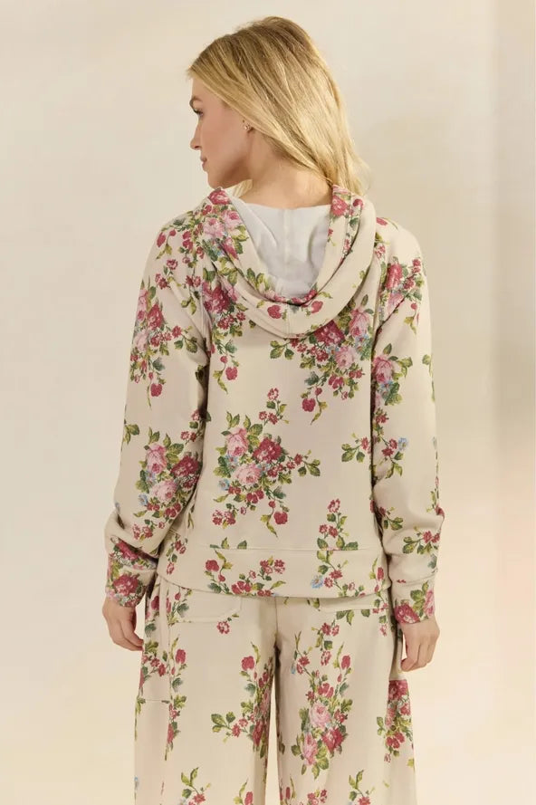 Vintage Printed French Terry Hoodie By Veveret