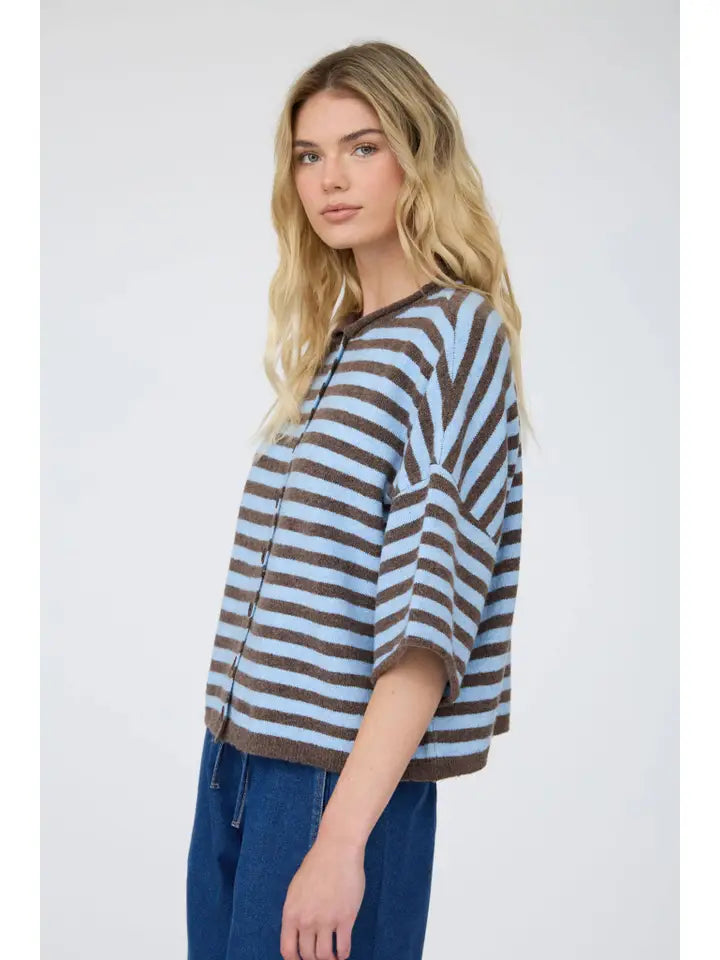 Sweet Sorbet Stripe Cardigan By J.O.A