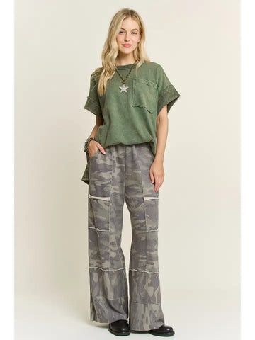Washed Terry Camo Pants