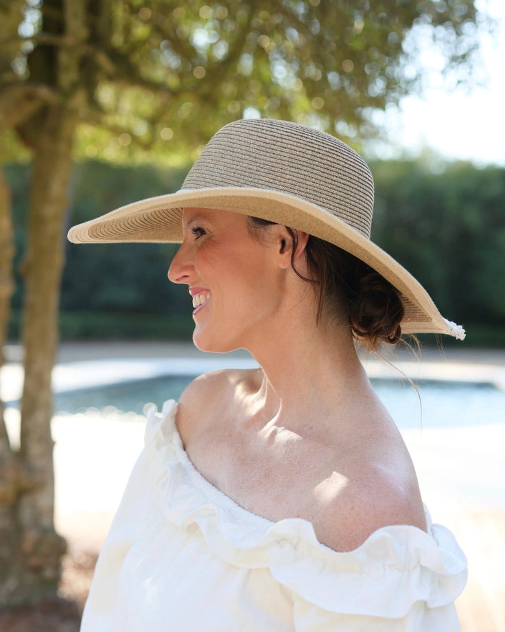 Georgetown Two Tone Hat Natural By Carolina Hill