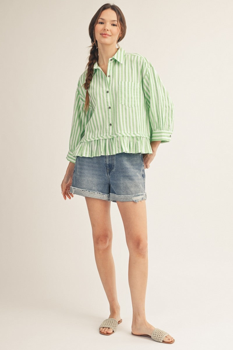 Fresh Start Stripe Top By Jodifl