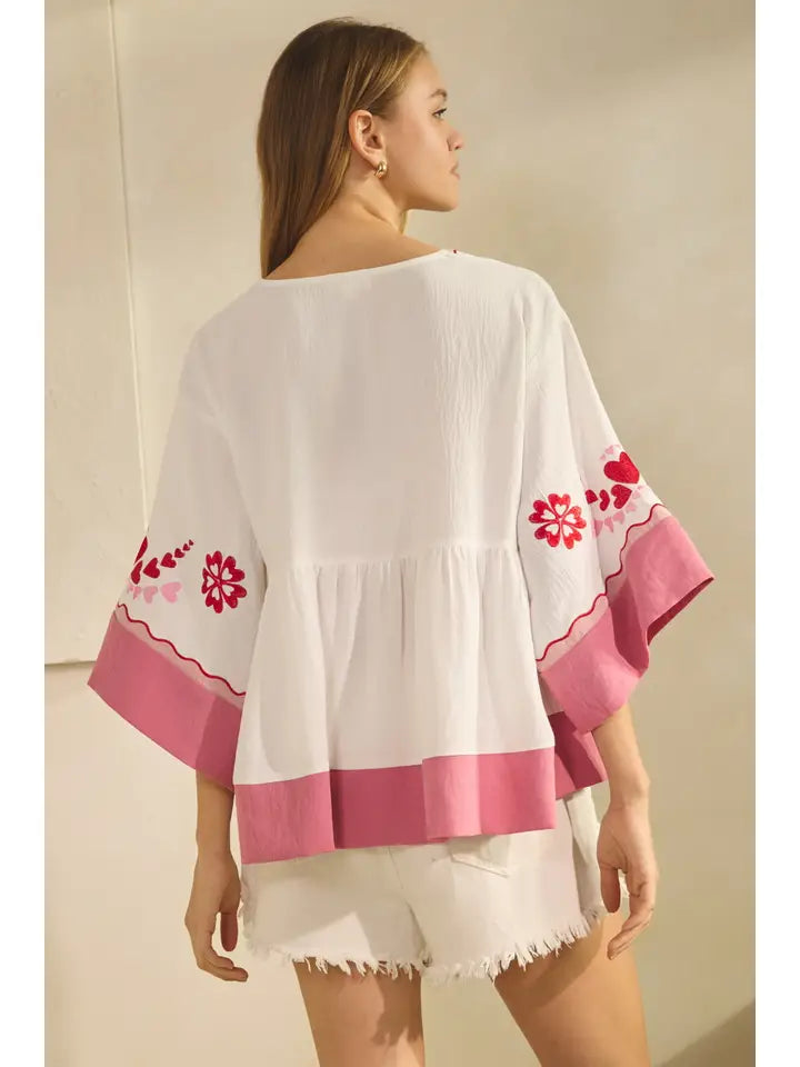 The Love Letter Peasant Top By Oddi