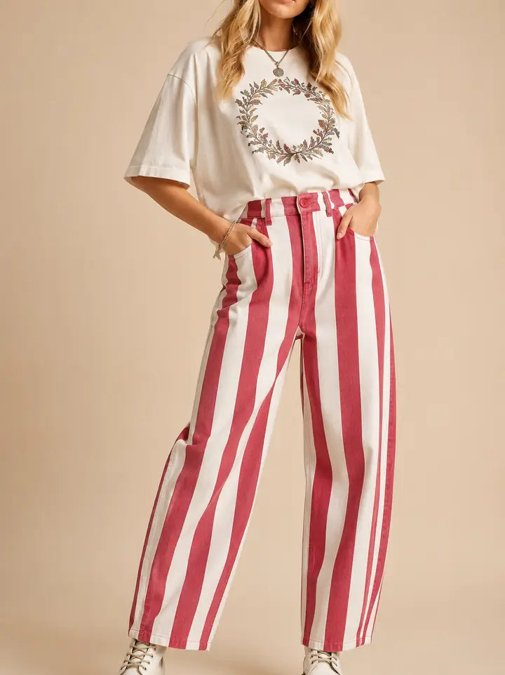 Peppermint Parade Striped Pants