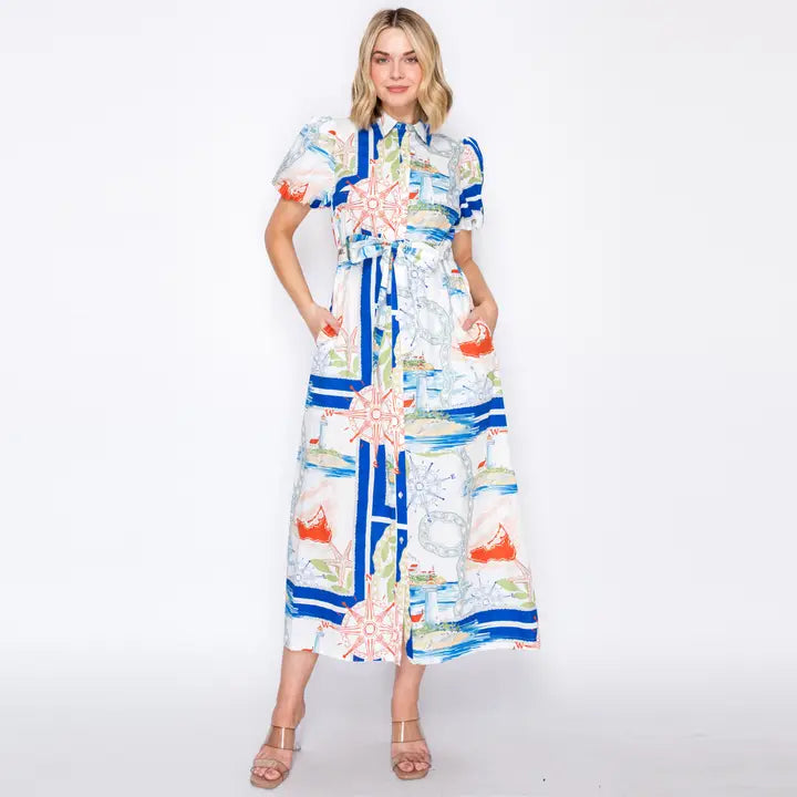 Ocean Voyage Midi Dress By lovewednesday