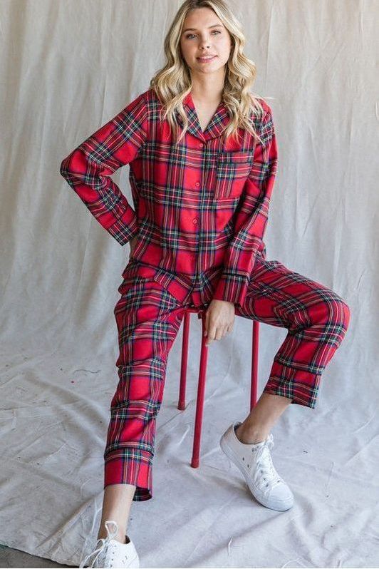 Plaid Pajama Set