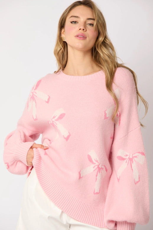 Coquette Long Balloon Sleeve Sweater