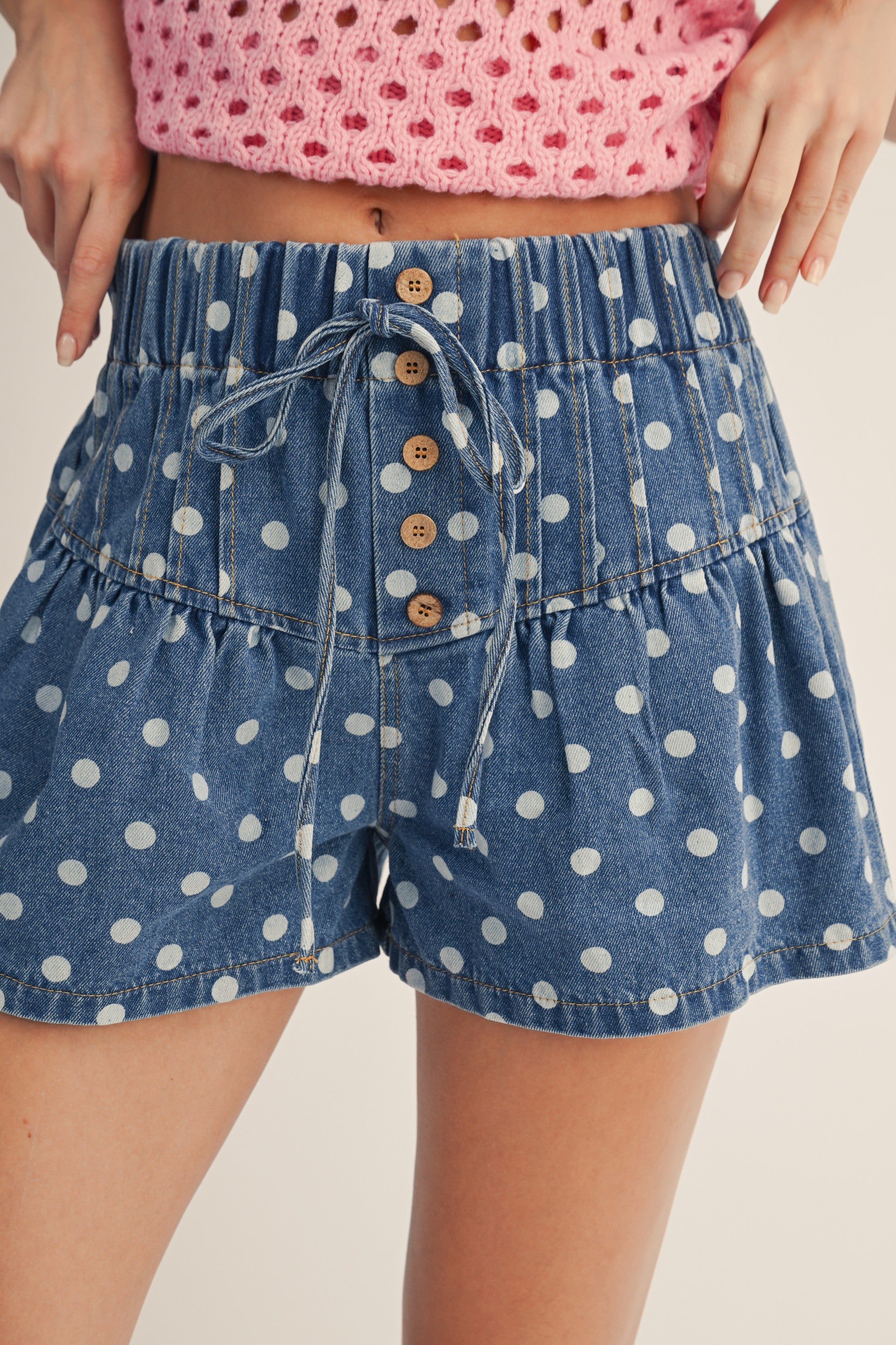 Retro Rhythm Dot Shorts By Lovlov
