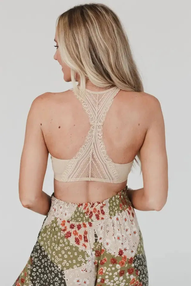 Evermore Seamless Lace Racerback Bralette By Three Bird Nest