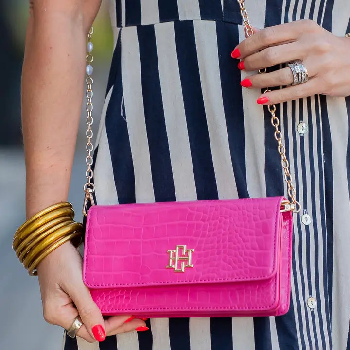 Brynleigh Clutch Crossbody Hot Pink By Caroline Hill