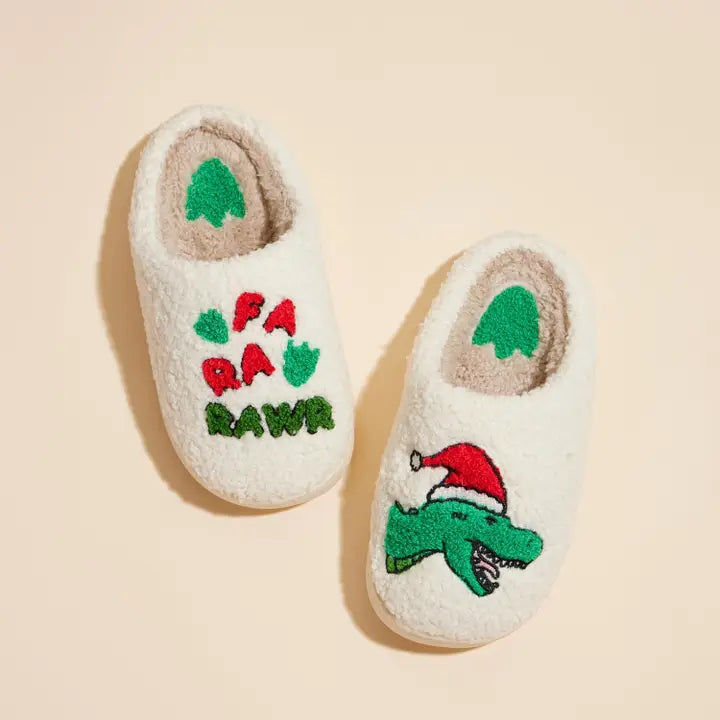 Kids' Dinosaur Home Slippers – Fa Ra Raw Design For Christmas Gift