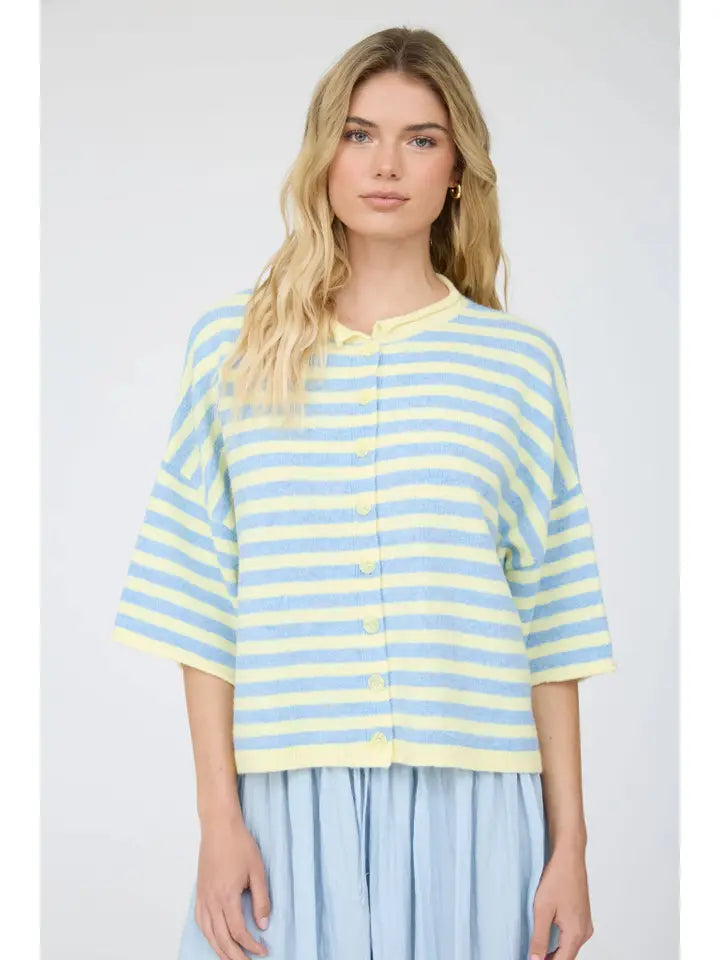 Sweet Sorbet Stripe Cardigan By J.O.A