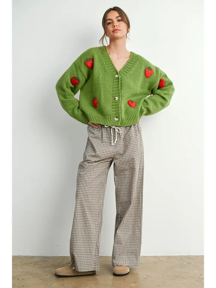 Sweet Strawberry Cardigan By Buttermelon