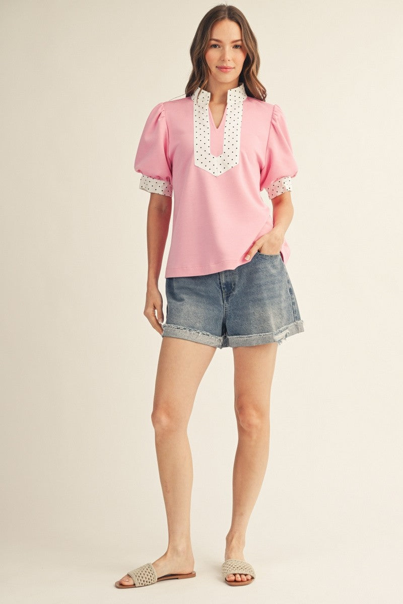 Sweet Talk Polka Dot Blouse By Jodifl