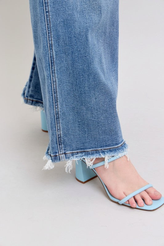 Judy Blue Coastal Cool Wide Leg Jeans Curvy 82648