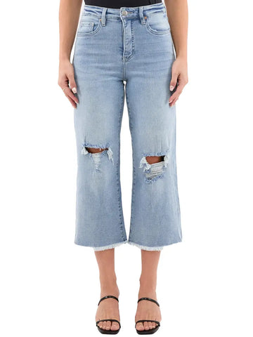 Chloe High Rise Distressed Crop Jeans By RMF