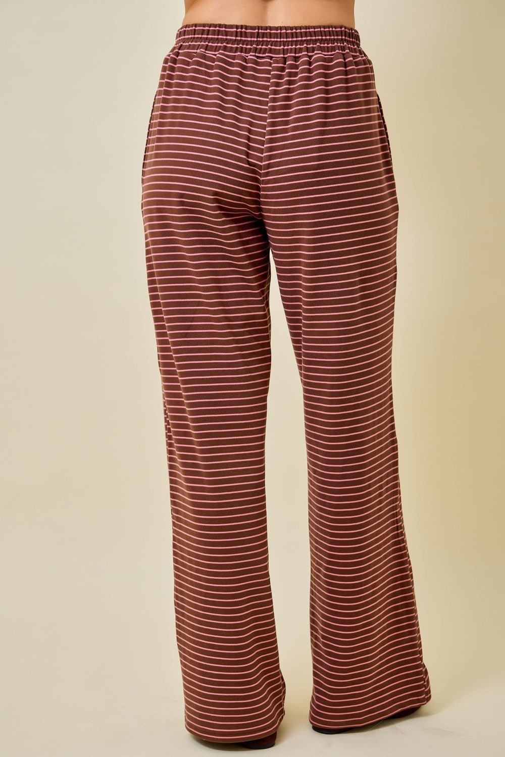 Cocoa Blush Striped Pants By Day + Moon
