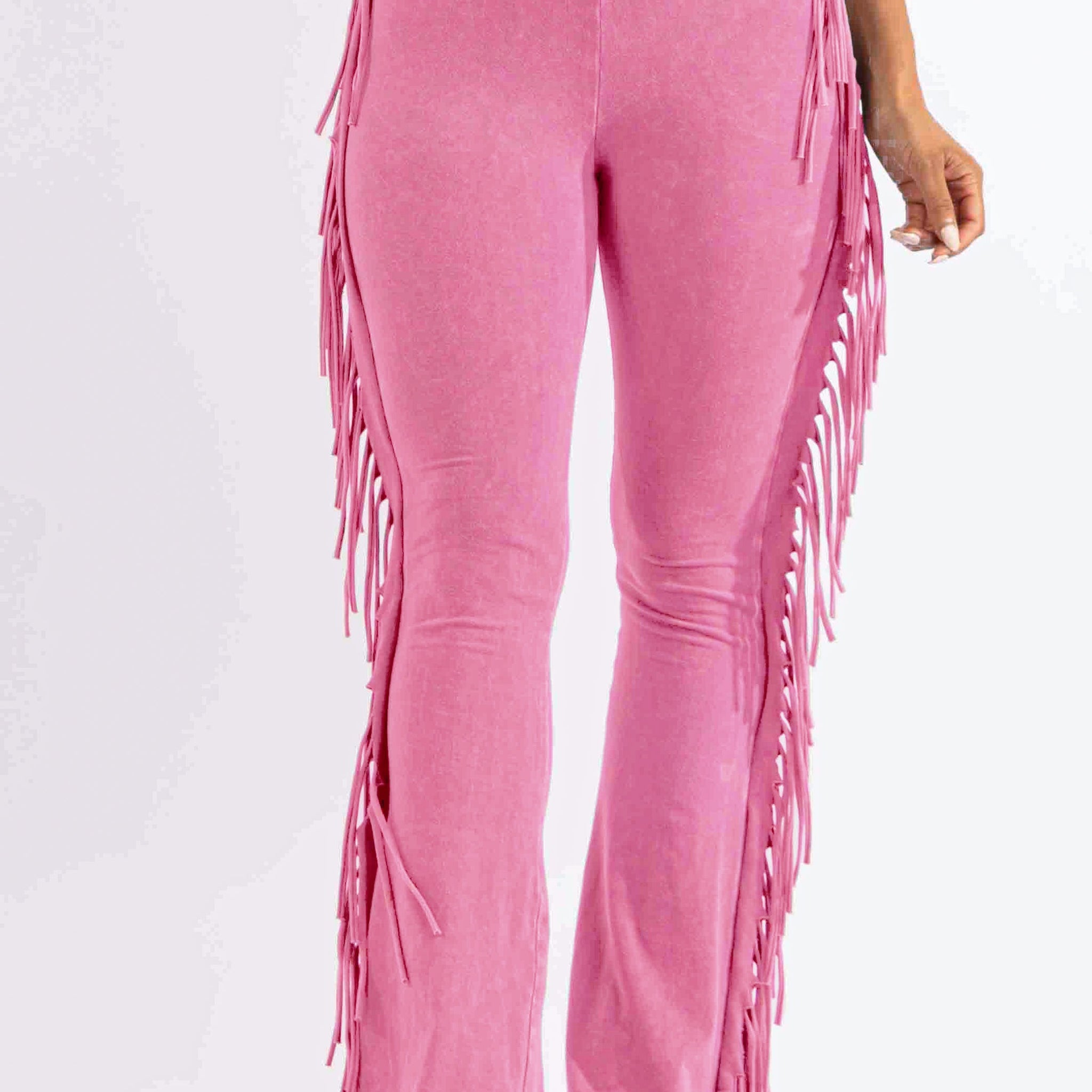 Fringe Detailed Legging Style Pants