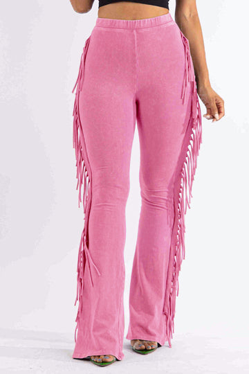 Fringe Detailed Legging Style Pants