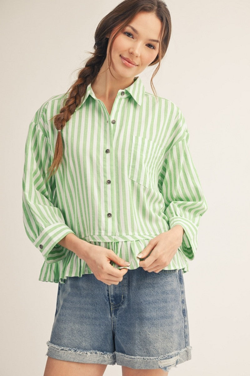 Fresh Start Stripe Top By Jodifl