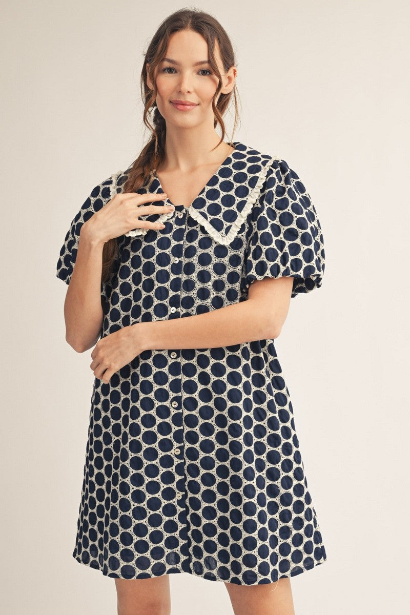 Midnight Polka Charm Dress By Jodifl