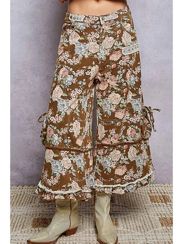 Rebel Romance Ruffle Hem Cargo Pants