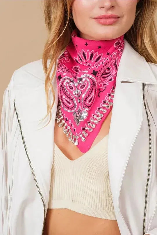 Cotton Bandanna Studded Handkerchief