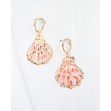 Palmyra Shell Dangle Earring Gold By Caroline Hill