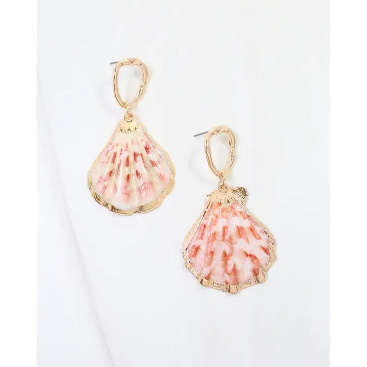 Palmyra Shell Dangle Earring Gold By Caroline Hill