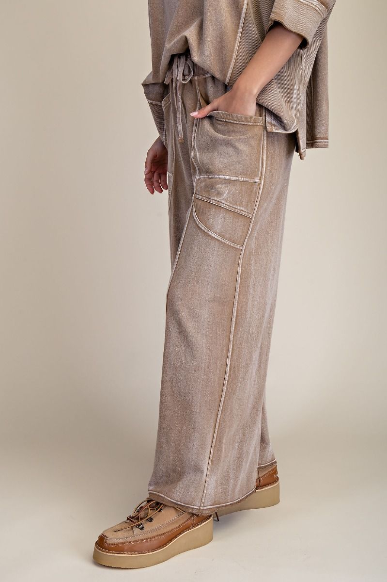 Monkey Washed Terry Pants By Easel
