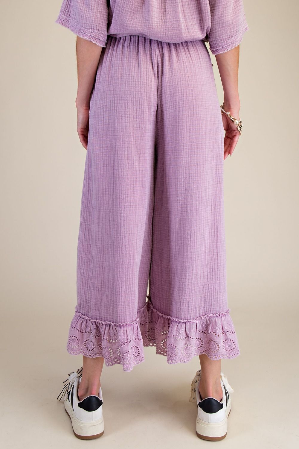 Bloom Baby Lilac Eyelet Pants By Easel