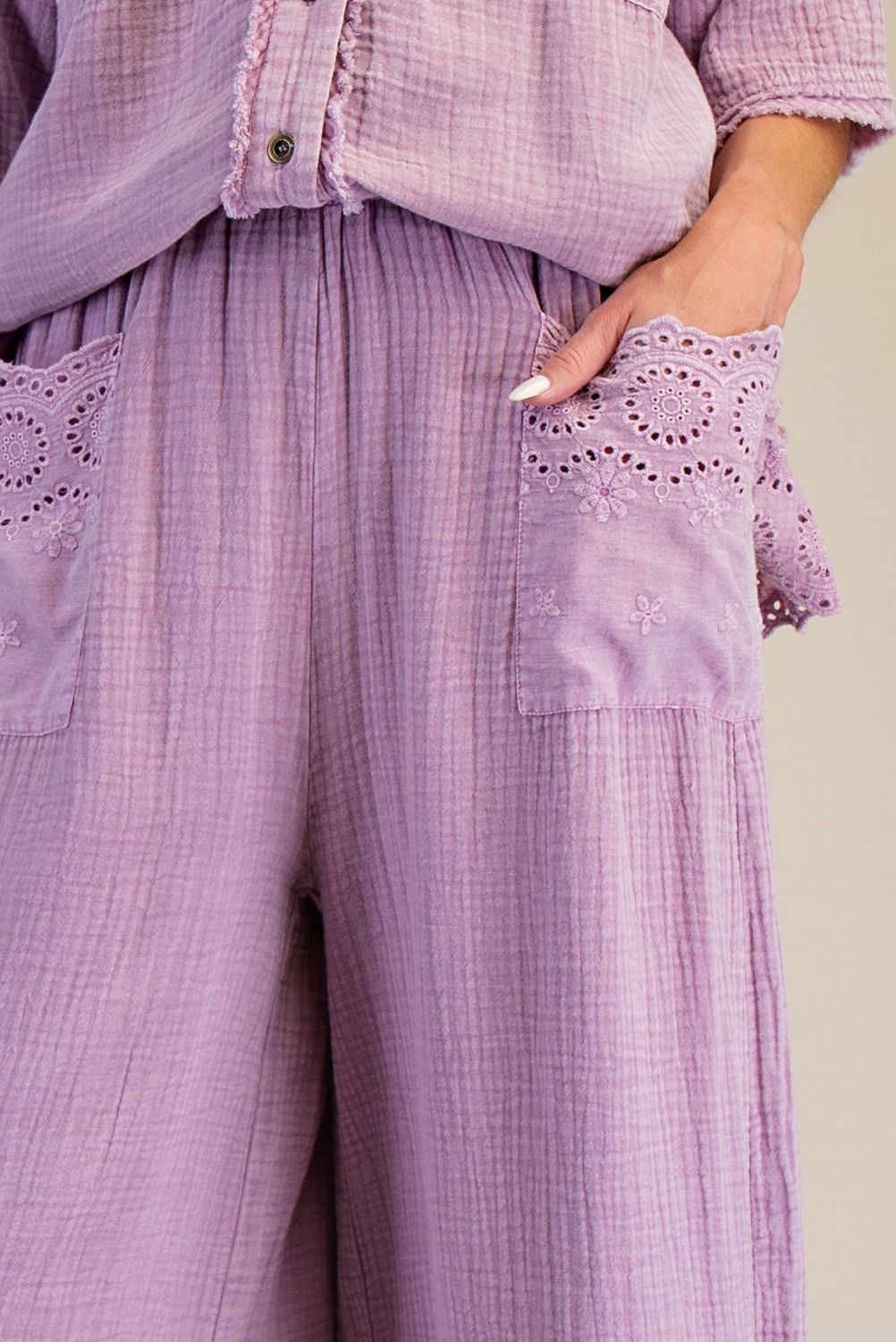 Bloom Baby Lilac Eyelet Pants By Easel