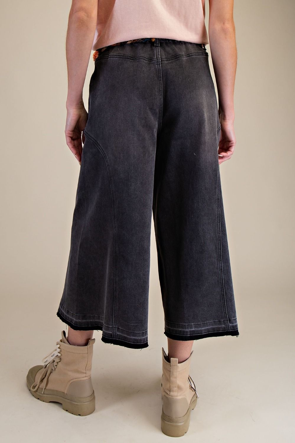 Plus Size Denim Daydream Wide Leg Capri Jeans